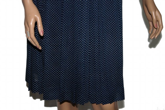 Vintage 1950s Outfit Pleated Skirt Navy Blue Suit… - image 4