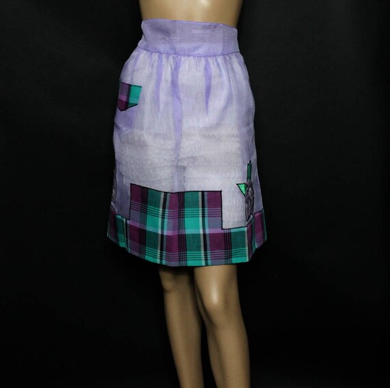 Vintage 1950s Apron// Chiffon//Purple// Hostess A… - image 1