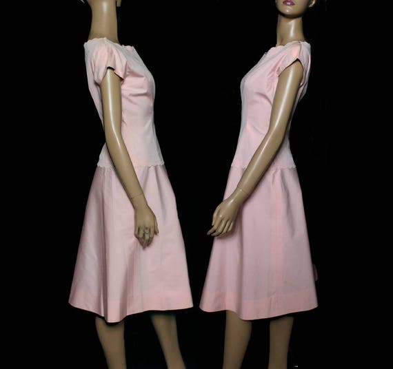 Vintage 1940s Dress // Pink Dress // Cotton// Cor… - image 2