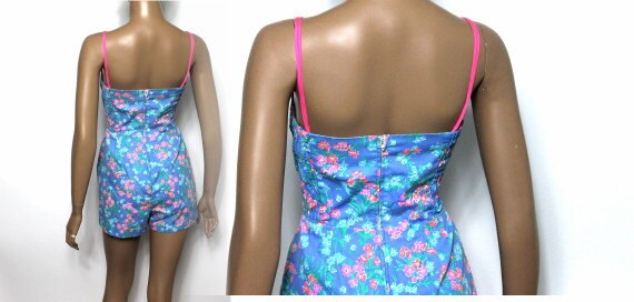 Vintage 1960s Swimsuit Bathing suit Playsuit Swim… - image 4