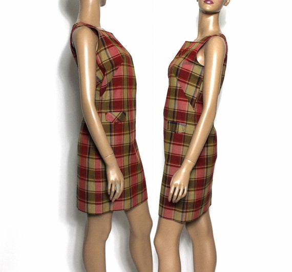 Vintage 1960s Dress// Plaid// Mini Dress//Party D… - image 2