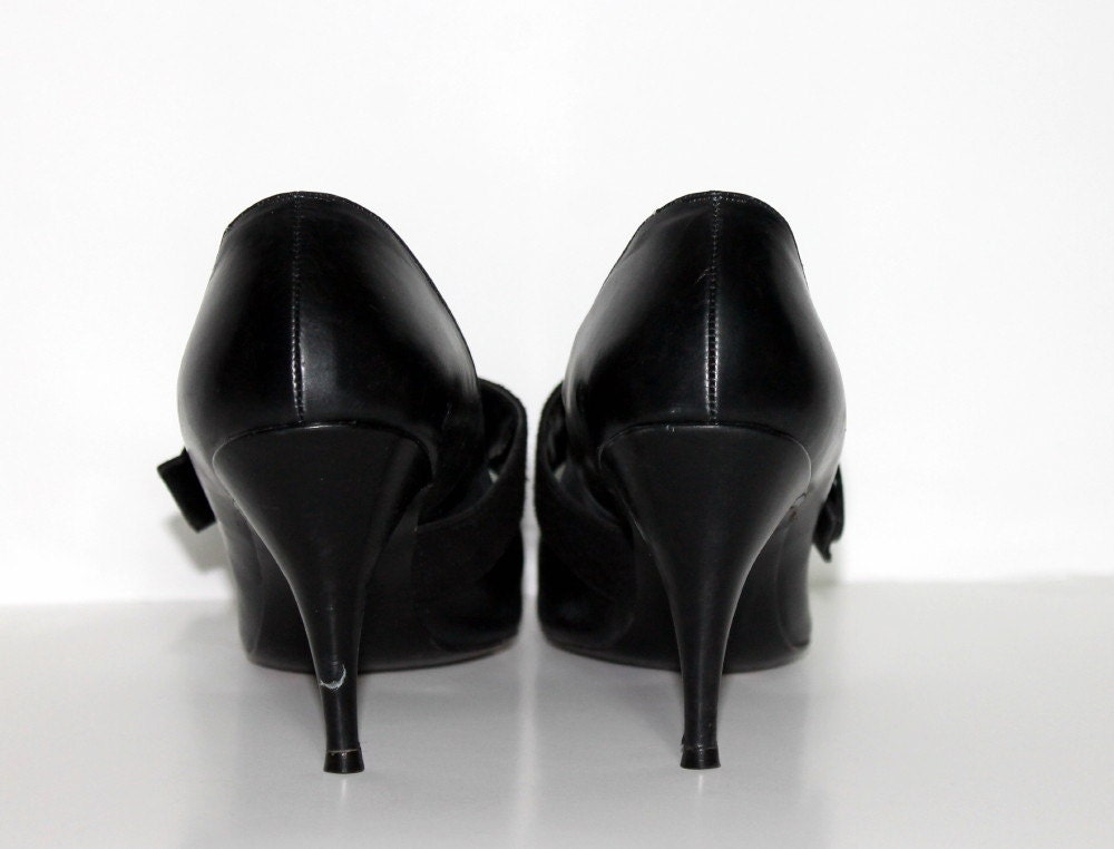 Vintage 1950s Heels Black Spike Stilettos Pumps Pinup - Etsy