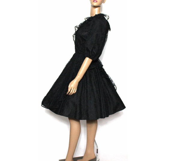 Vintage 1970's Dress//Square Dance Dress//Black D… - image 2