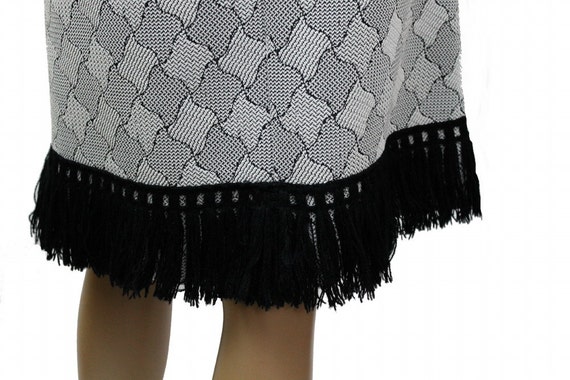 Vintage 1960s Dress// Polyester// 60s Dress//Blac… - image 4