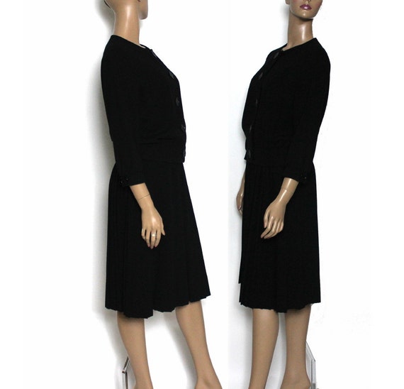 Vintage 1950s Outfit 1960's Black Designer Rockab… - image 2