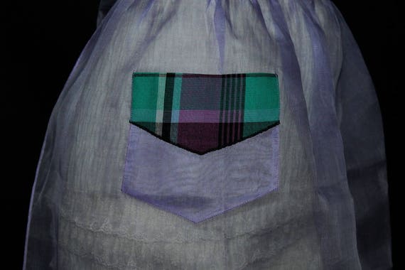 Vintage 1950s Apron// Chiffon//Purple// Hostess A… - image 7