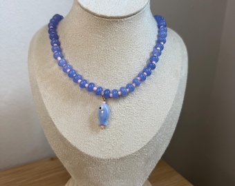 The Treasure Tide Necklace - Azure | Handmade Fish Bead Necklace | Coastal Cute Jewelry | Whimsical Girly Necklace | Summer Beach Jewelry