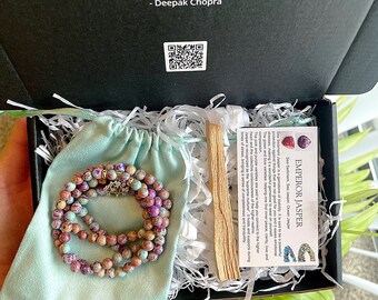 Pulsera Mala de Jaspe Emperador: Árbol de la Vida de Plata de Ley, Joyería para Meditación