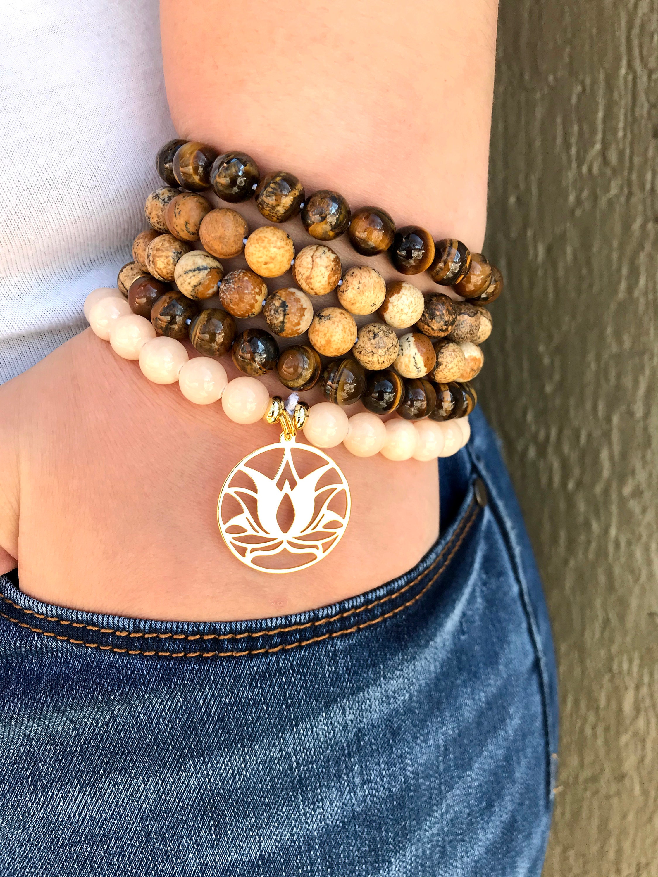 108 Mala Beads Mala Bracelet Beaded Bracelet Meditation Gifts Meditation Beads Yoga Gifts Japa Mala Prayer Beads Buddhist Beads Etsy UK