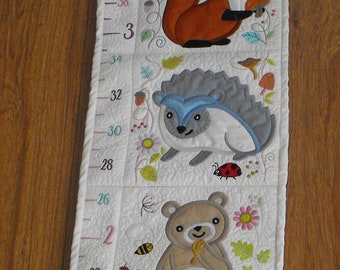 Growth Chart Quilted Kids Growth Chart Appliqued Growth Chart Birthday Gifts  Monogrammed Gifts Personalized Growth Chart Baby Boy Baby Girl