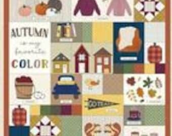 Lap Quilt Autumn Quilt Wall Quilt Machine Appliqued Lap Quilt Machine Quilted Wall Hanging Kimberbell Falling for Autumn