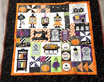 Kimberbell Candy Corn Quilt Shoppe Lap Quilt-Wall Quilt Machine Appliqued
