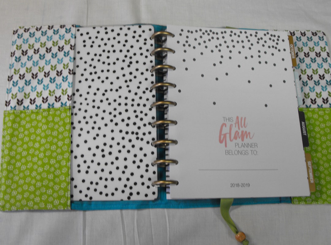 Day Planner Cover Reusable Planner Cover, Embroidered Planner Cover, Steampunk'd Planner Cover