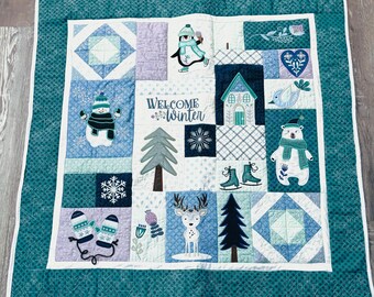 Kimberbell Enchanted Winter Lap Quilt-Wall Quilt Machine Appliqued