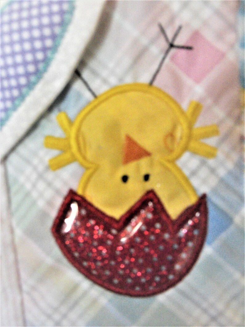 Embroidered Wall Hanging, Appliqued Wall Hanging, Embroidered Banner, Easter Wall Hanging, Bunny