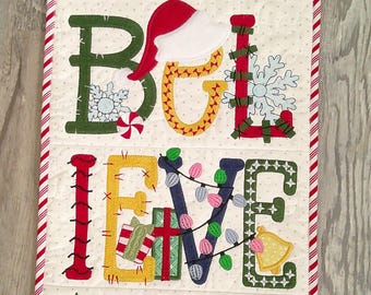 Quilted Wall Hanging, Embroidered Wall Hanging, Appliqued Wall Hanging