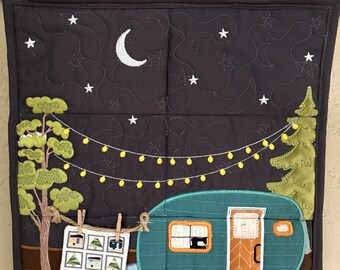 Home Sewn June Embroidered Appliqued Wall Hanging