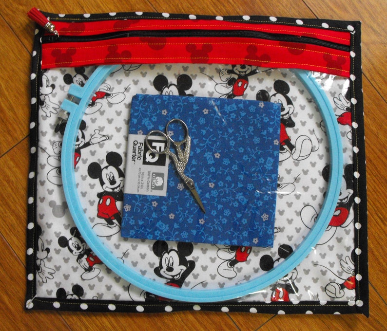 Project Bag Large 11X13 Project Bag Quilters Cross Stitch Vinyl Project