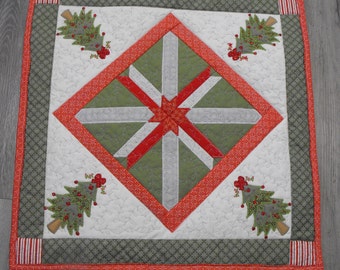 Table Topper Machine Embroidered Appliqued Wall Quilt November Topper