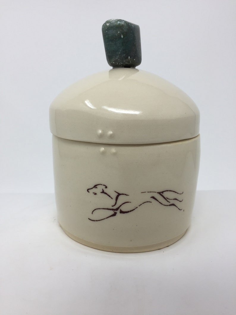 Sugar Bowl Trinket Box Handmade Ceramic Box Greyhound Ceramic Jewelry Box Jewelry Jewelry Boxes