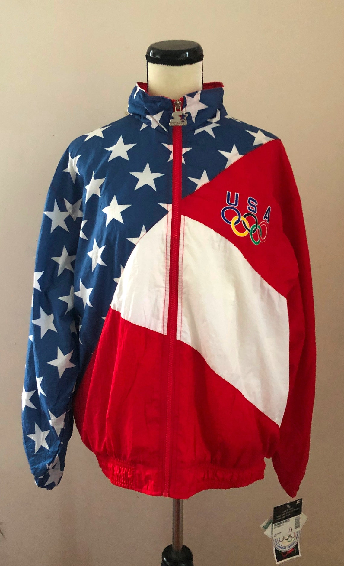 Vintage 1996 Team USA American Flag Olympics Starter Jacket | Etsy