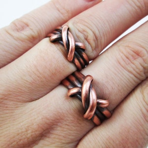 Celtic Copper Knot Ring, Unisex Design, Men and Women