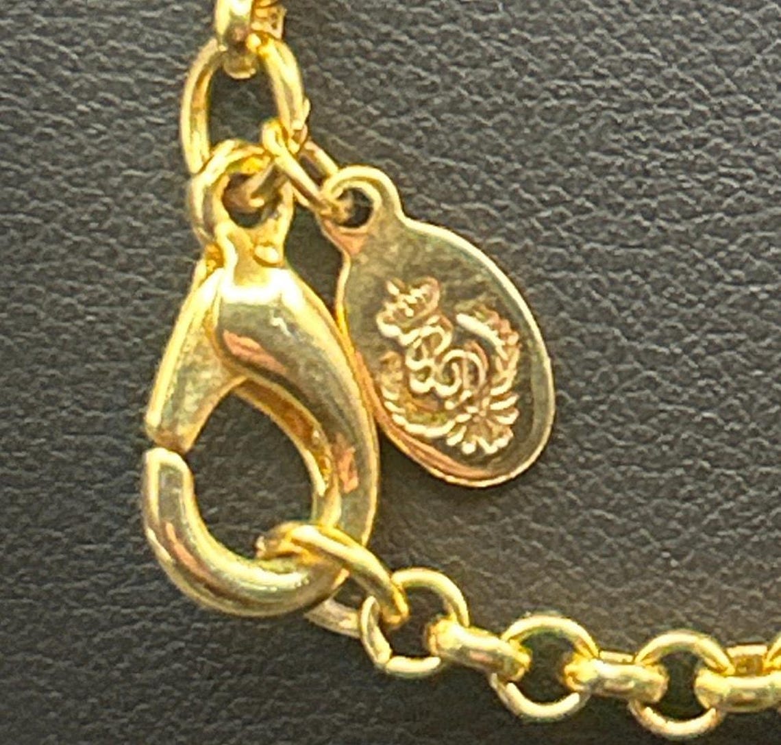 Vintage Premier Designs Amethyst Druzy Pendant Necklace 24" Gold Tone Crown Logo, photo 7 of 7