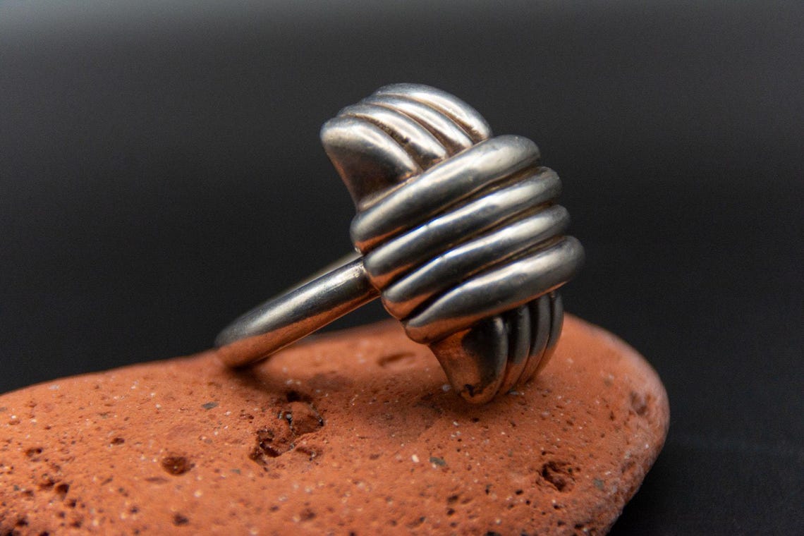 Modernist Knot Ring in 925 - Size 7 - 16g, photo 3 of 7