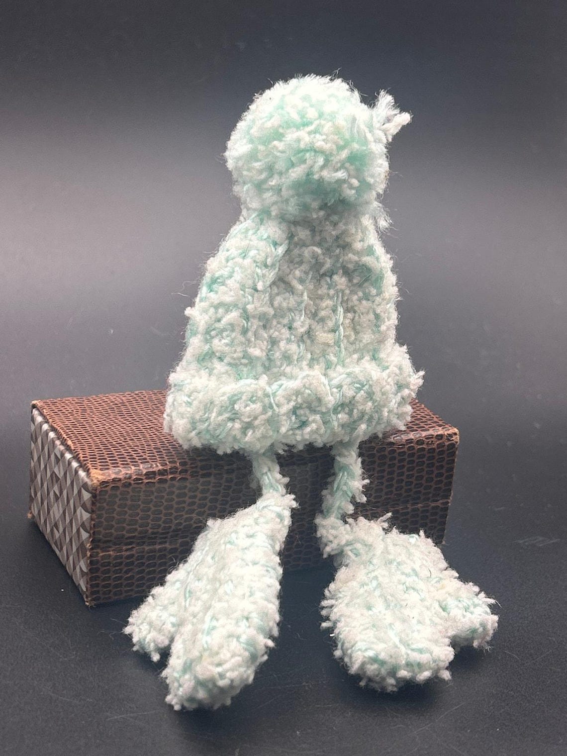 Vintage Handmade Yarn Hat and Mittens Brooch | Cozy Winter Novelty Pin, photo 2 of 6