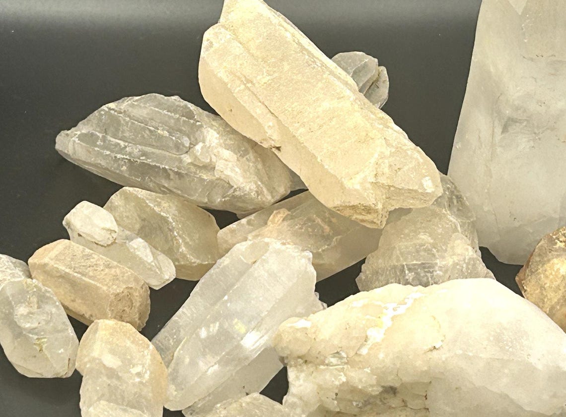 Raw Madagascar Clear Quartz Crystal Points Mystery Scoop Grab Bag 1 LB Bulk Lot, photo 4 of 5