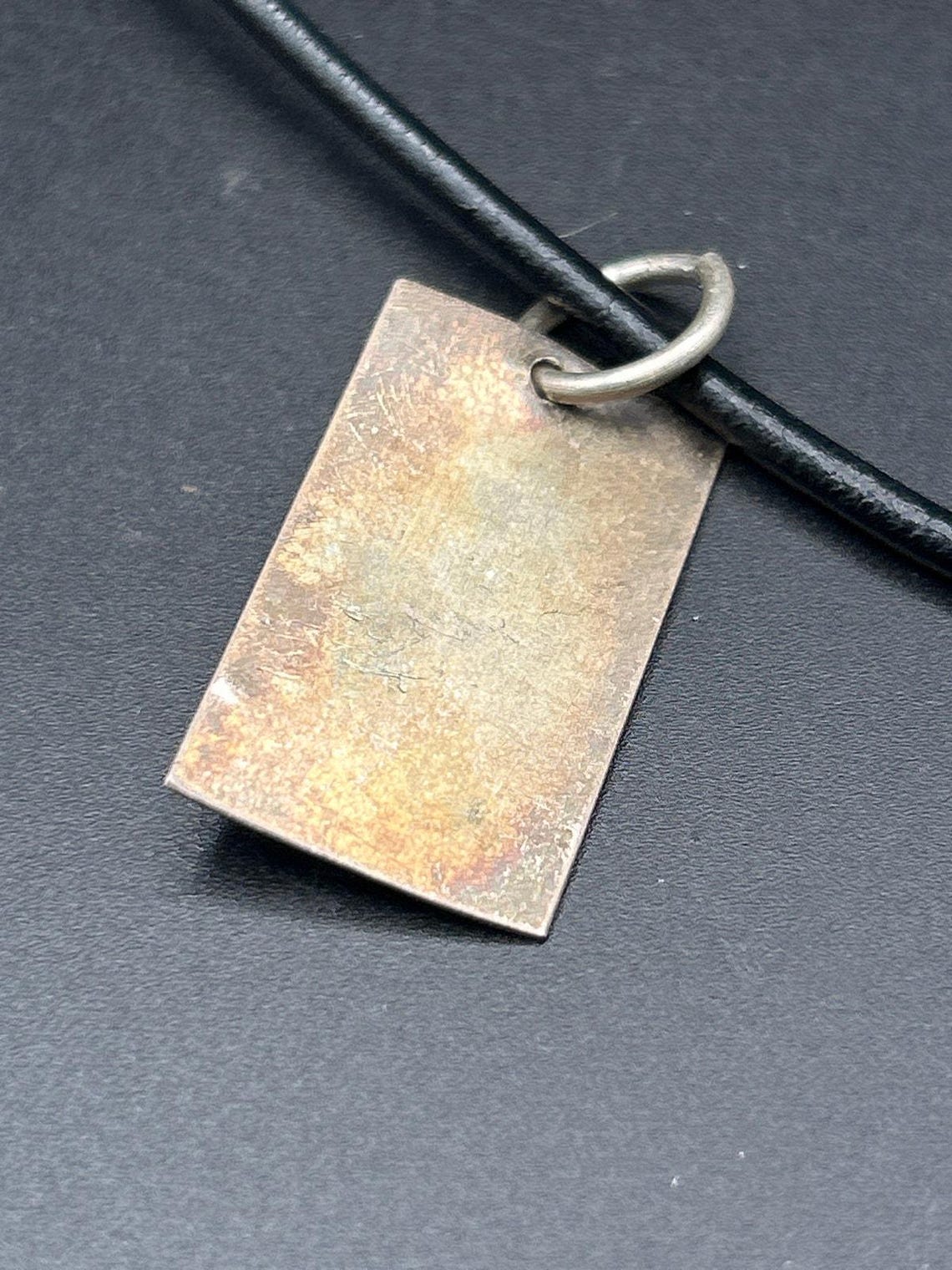 Vintage Handmade Modernist Silver Pendant Necklace | Abstract Bypass, photo 6 of 6