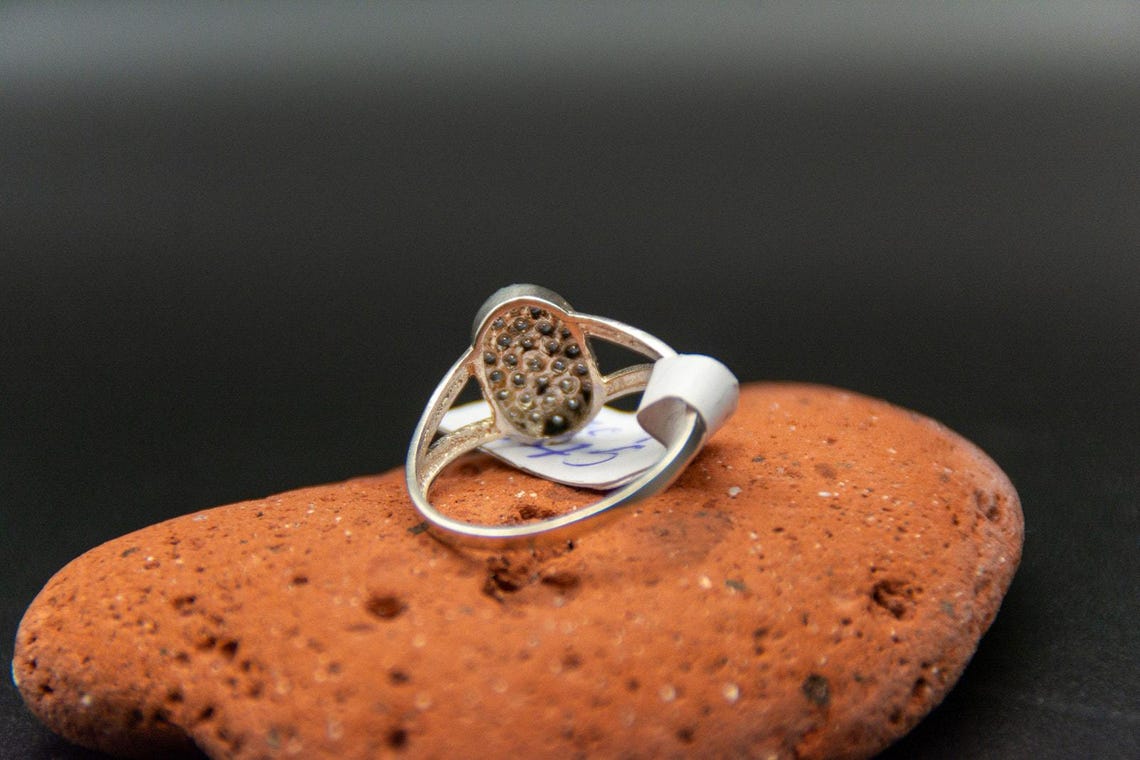 Pave CZ Cluster Ring in Sterling Silver - Size 8.5, photo 5 of 6
