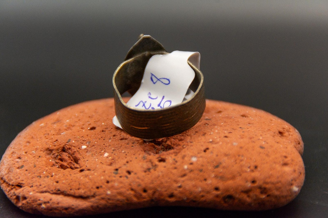 Garnet Kochi Tribal Ring – Afghanistan Artisan Handmade Size 8, photo 5 of 6