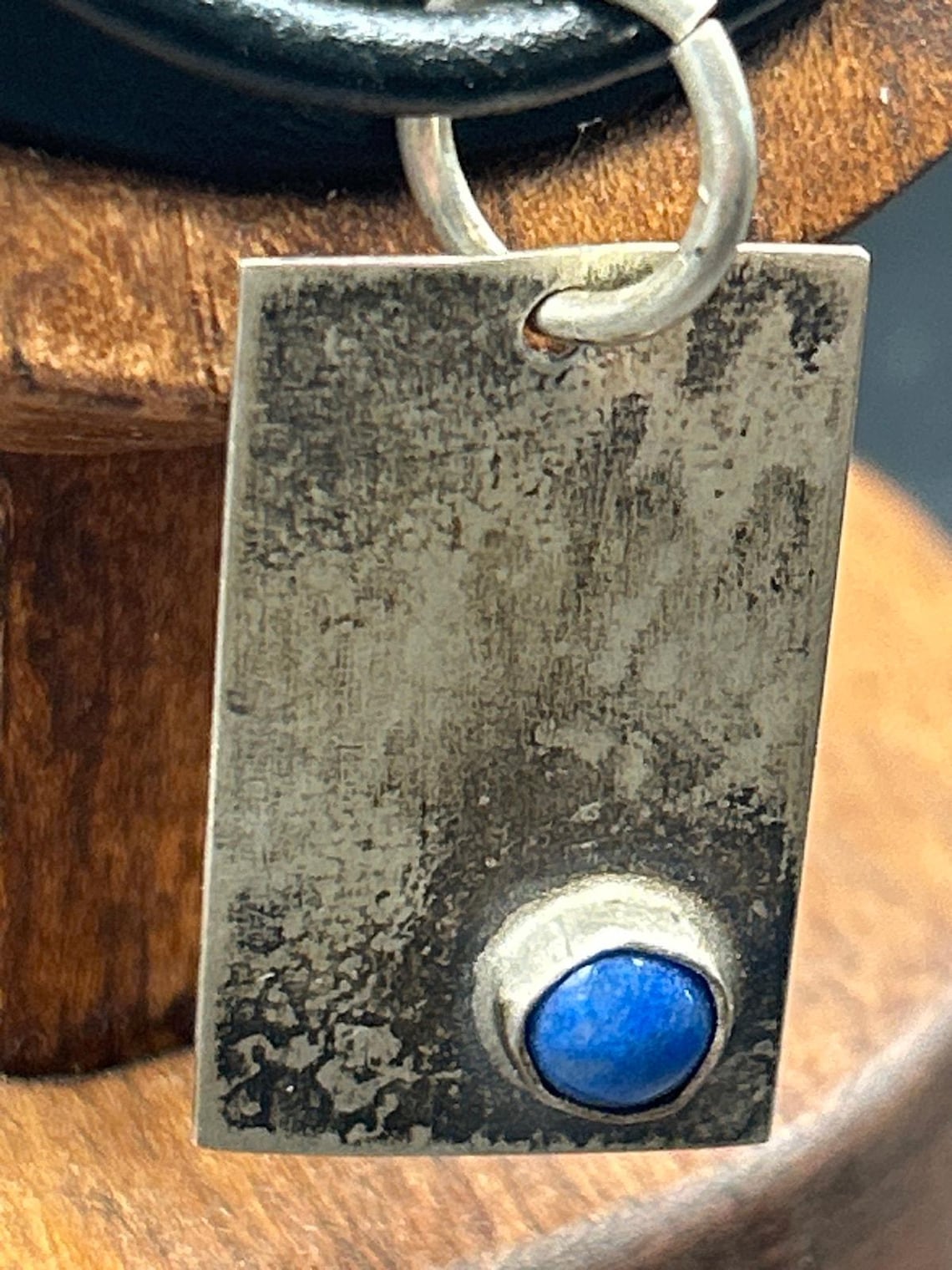 Vintage Handmade Modernist Silver Pendant Necklace | Abstract Bypass, photo 4 of 6