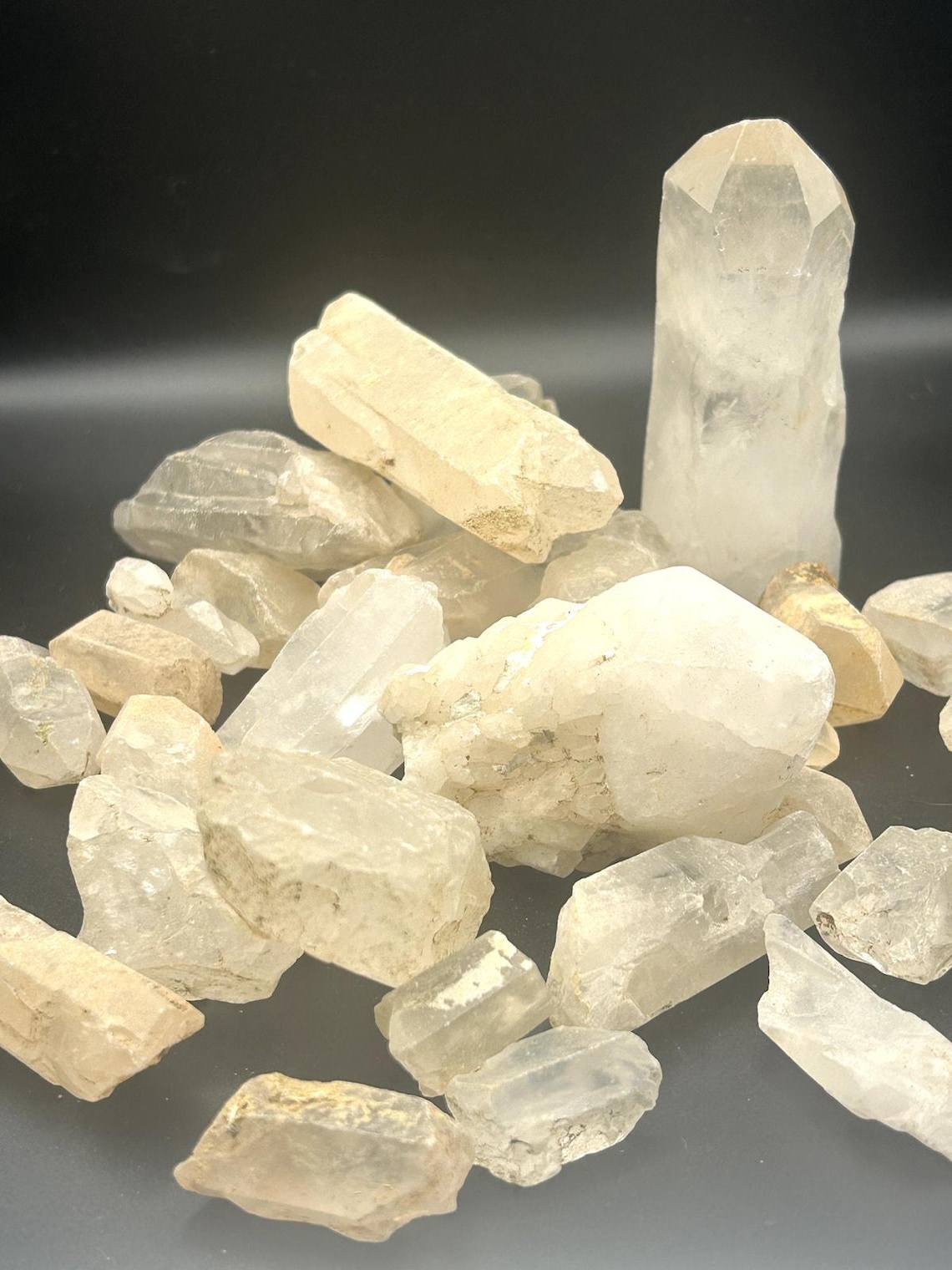 Raw Madagascar Clear Quartz Crystal Points Bulk Lot 5 LBs Rough Mystery Scoop, photo 7 of 12