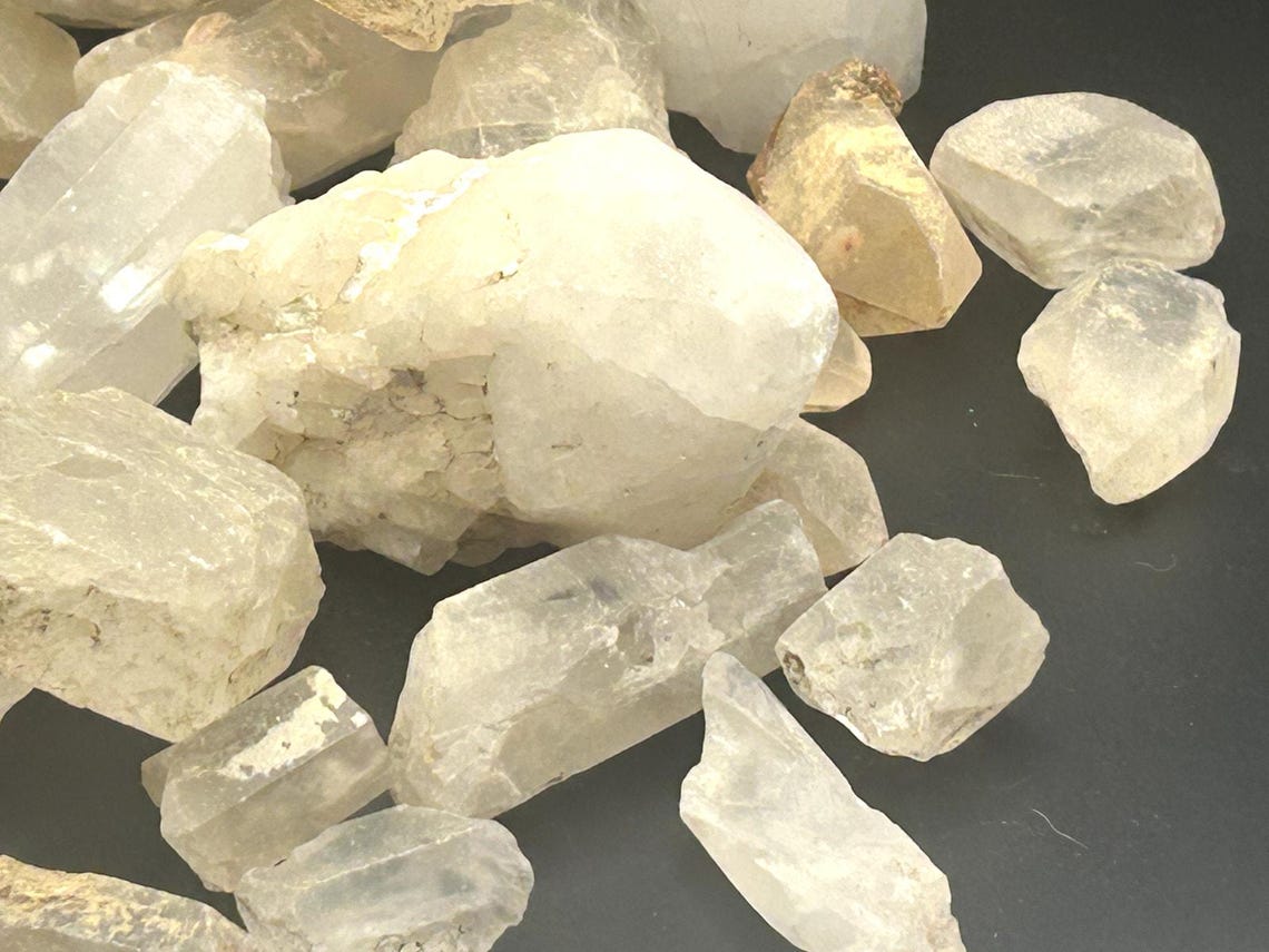 Raw Madagascar Clear Quartz Crystal Points Bulk Lot 5 LBs Rough Mystery Scoop, photo 6 of 12