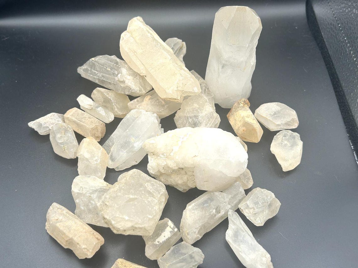 Raw Madagascar Clear Quartz Crystal Points Bulk Lot 5 LBs Rough Mystery Scoop, photo 2 of 12