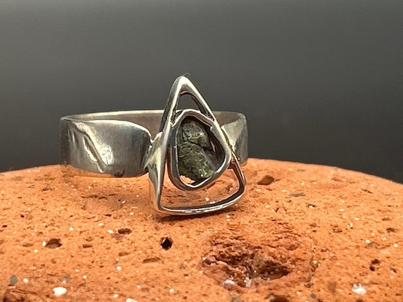 Handmade Maine Sea Glass All Seeing Eye Ring 925 Sterling Silver Size 7 Artisan