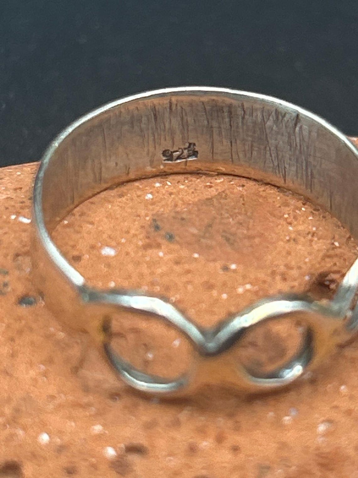 Handmade Minimalist Triple Loop 925 Sterling Silver Ring Size 9 Artisan, photo 5 of 5
