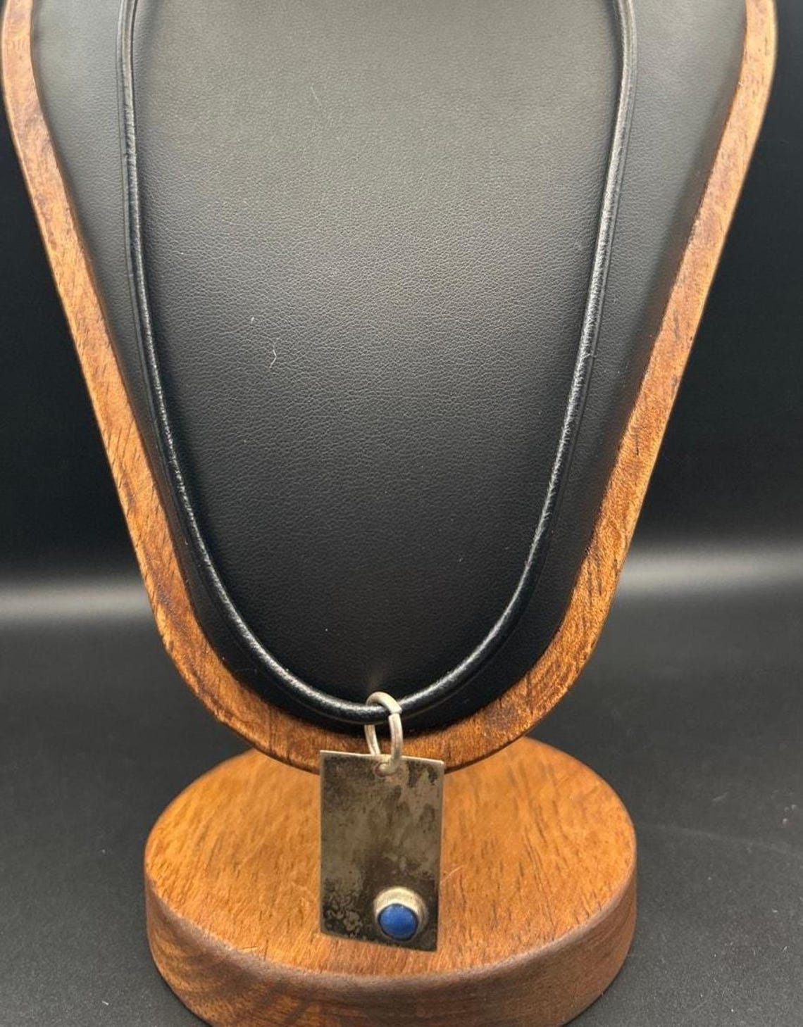 Modernist Silver Pendant Necklace | Abstract Bypass, photo 4 of 6