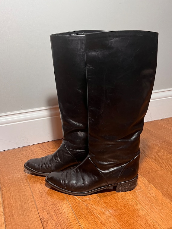 Stuart Weitzman Black Leather Boots
