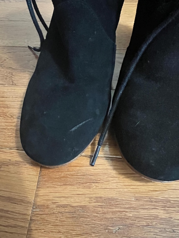 Black Suede Leather Boots - image 5