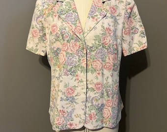 80s Floral Blazer