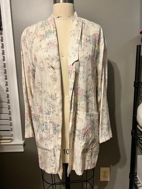 Vintage Boxy Floral Tapestry Blazer