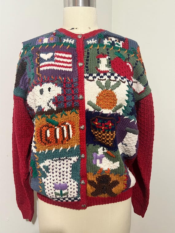 Festive Fall Sweater - Fall, Red