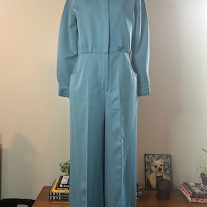 70s Poly Wide Leg Jumpsuit