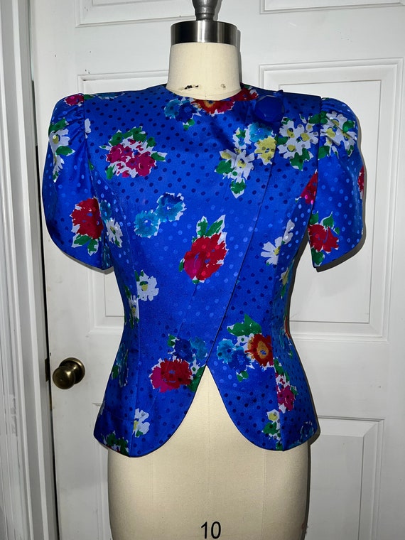 80s Silk Blazer - image 1