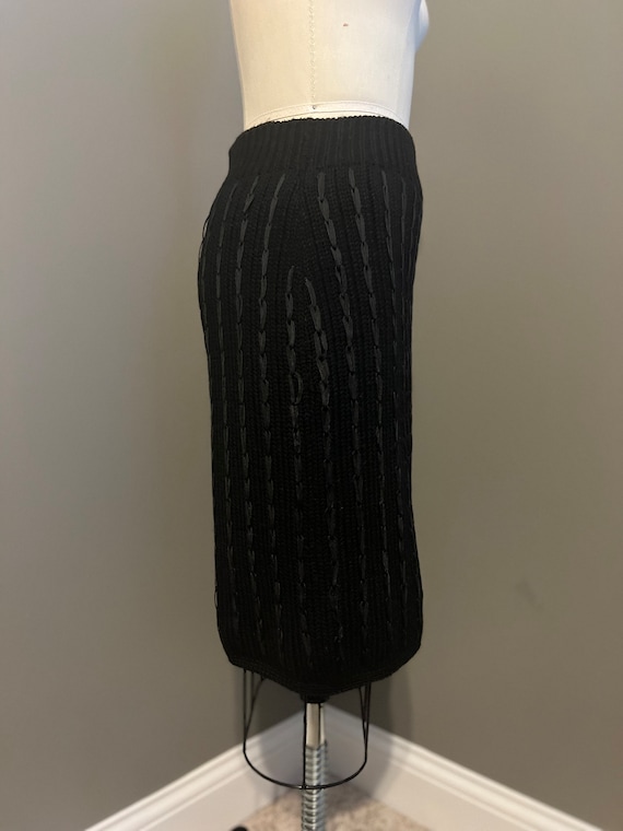 Vintage Heavy Knit Wool Skirt - image 2