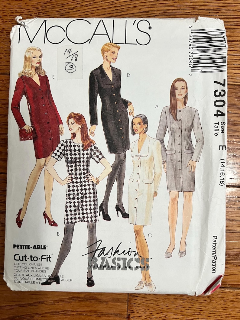 1994 Mccall’s Dress Pattern 7304 - Etsy