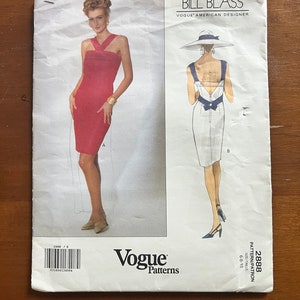 Patron De Couture Vintage Vogue 1971 – Robe Par Bill Blass – Modèle 2397 – Taille B38 – Pièces Non Découpées, Neuf